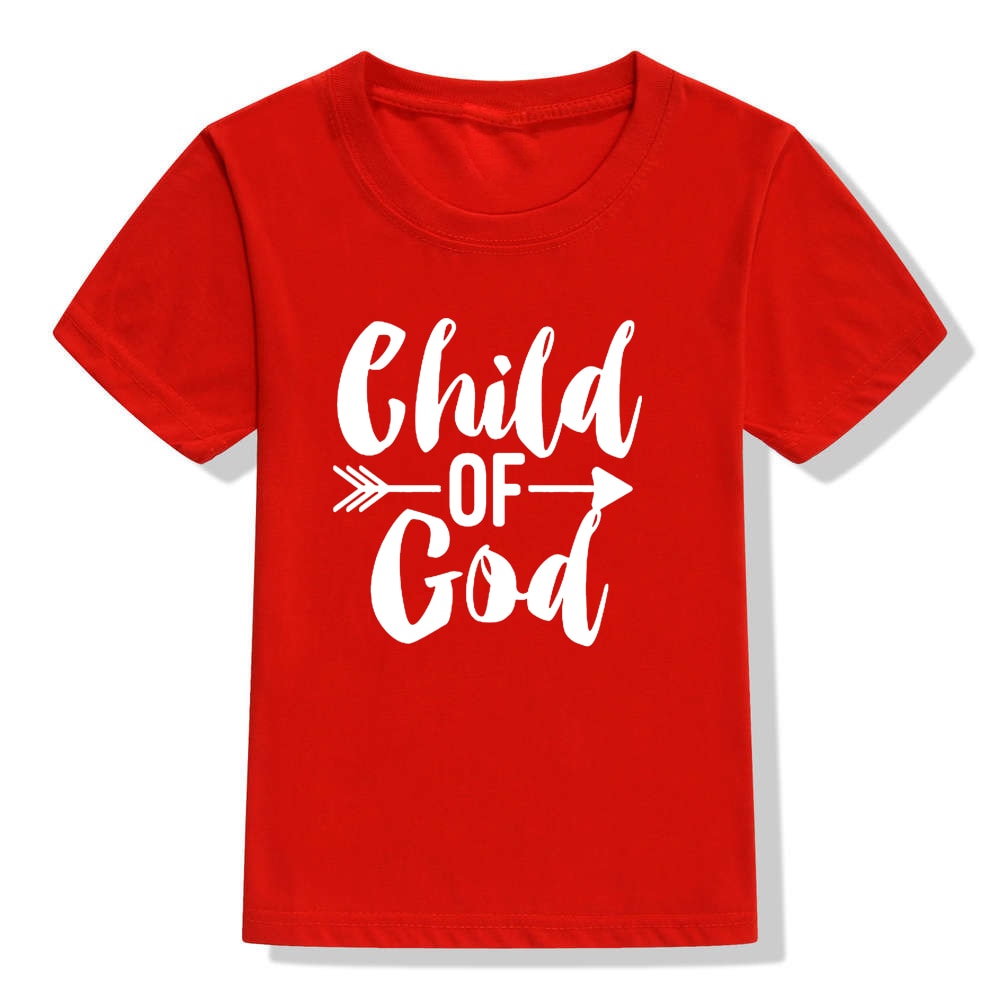 Child of God Toddler Kids Color T-Shirt Boy Girl Baby Born Crawling Short Sleeve Tops Holiday Faith Shirt Christian Easter Gifts