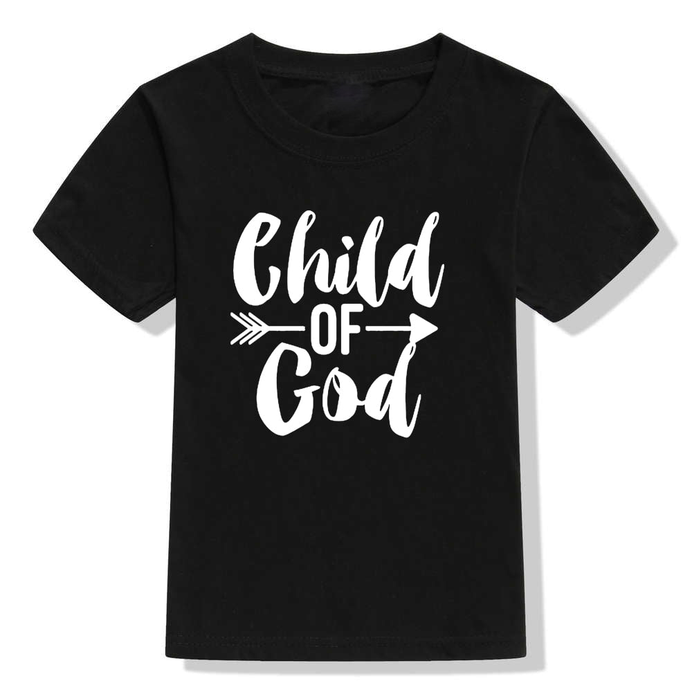 Child of God Toddler Kids Color T-Shirt Boy Girl Baby Born Crawling Short Sleeve Tops Holiday Faith Shirt Christian Easter Gifts