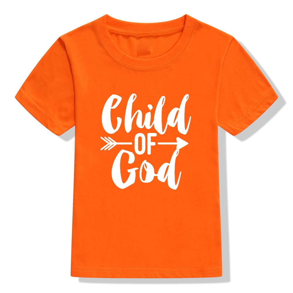 Child of God Toddler Kids Color T-Shirt Boy Girl Baby Born Crawling Short Sleeve Tops Holiday Faith Shirt Christian Easter Gifts