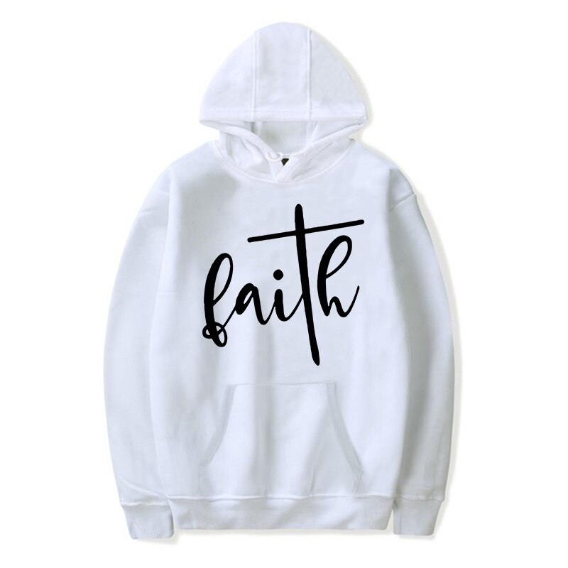 2021 Newest Faith Religious Hoodies Christian Clothing Men's Spring and Autumn Cotton Hooded Top (4 Colors) S- 4XL