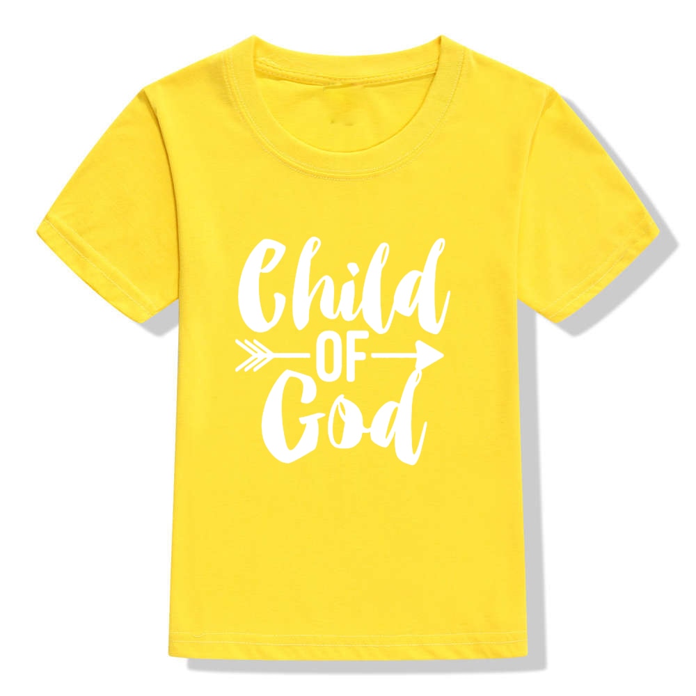 Child of God Toddler Kids Color T-Shirt Boy Girl Baby Born Crawling Short Sleeve Tops Holiday Faith Shirt Christian Easter Gifts