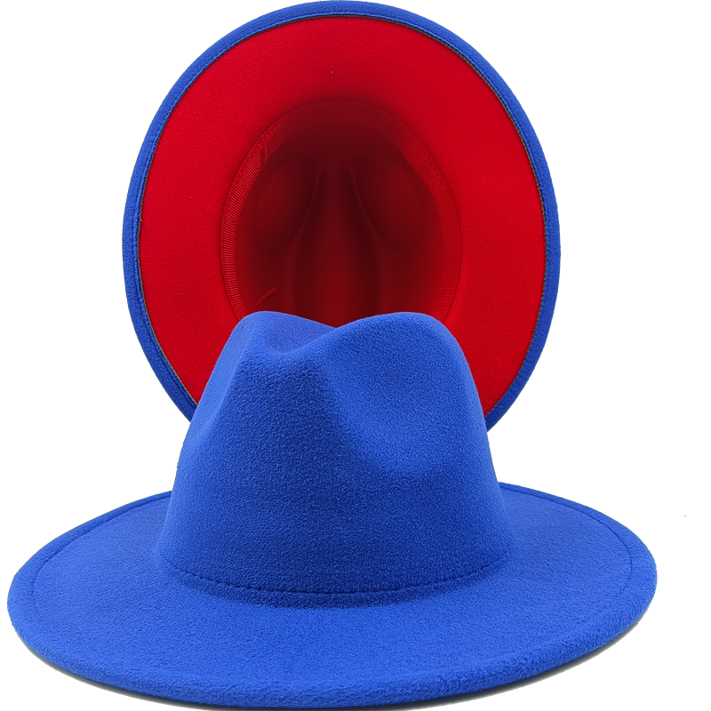 Yellow red bottom fedoras wide brim hat Panama felt hat for male jazz hat church top cap women hats  for men шляпа женская