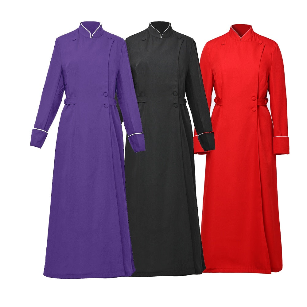 Church Cassock Robe for Women Priest Uniform Minister Pastor Vestments