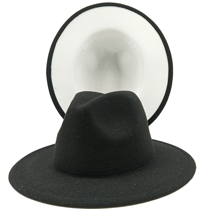 Yellow red bottom fedoras wide brim hat Panama felt hat for male jazz hat church top cap women hats  for men шляпа женская