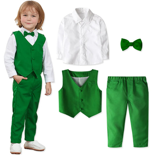 Baby Boy St Patricks Day Suit Toddler Green Christening Wedding Birthday Blessing Church Outfits Blazer Gift Party Formal Set