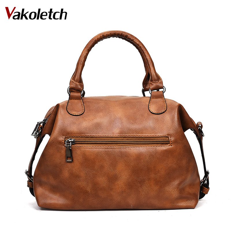 Women Bag 2022 Vintage Shoulder Bag Women Handbags Soft Leather Crossbody Bags For Women Ladies Boston Bolsa Feminina KL279