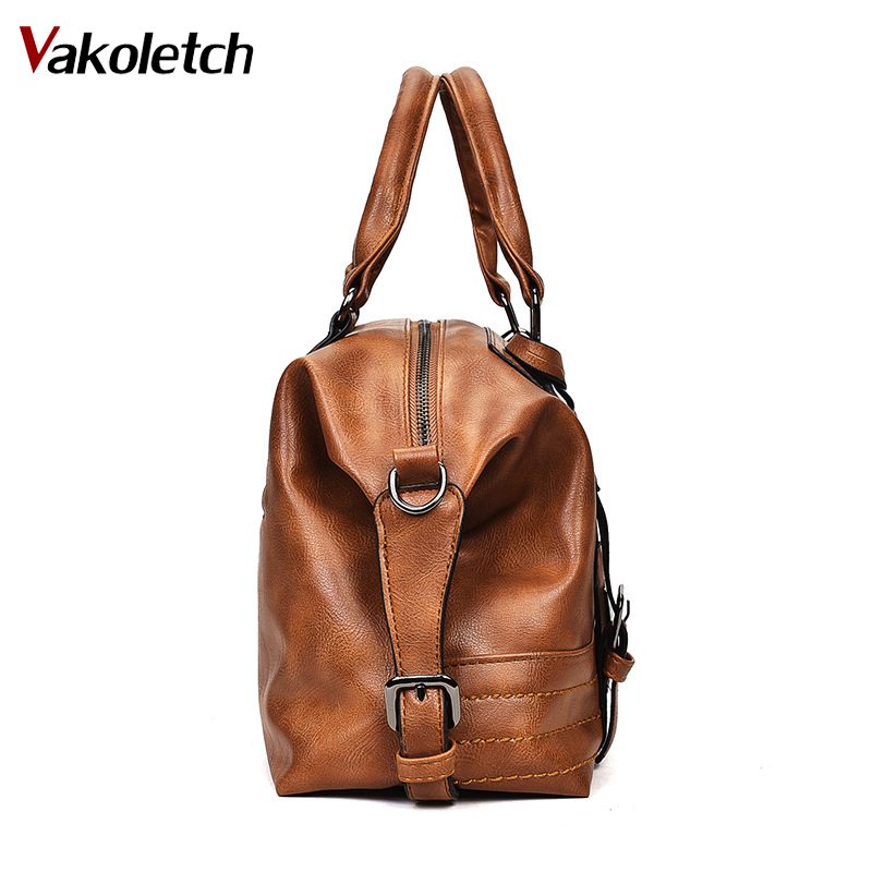 Women Bag 2022 Vintage Shoulder Bag Women Handbags Soft Leather Crossbody Bags For Women Ladies Boston Bolsa Feminina KL279