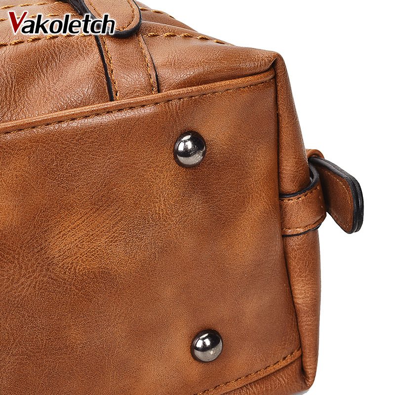 Women Bag 2022 Vintage Shoulder Bag Women Handbags Soft Leather Crossbody Bags For Women Ladies Boston Bolsa Feminina KL279