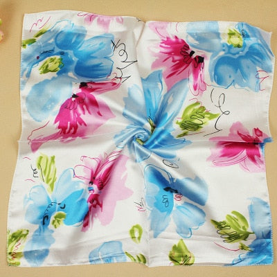 50*50cmFashion Women Square Head Scarf Wraps Scarves Ladies Printed Kerchief Neck Beautiful Scarf Shawl Comfortable