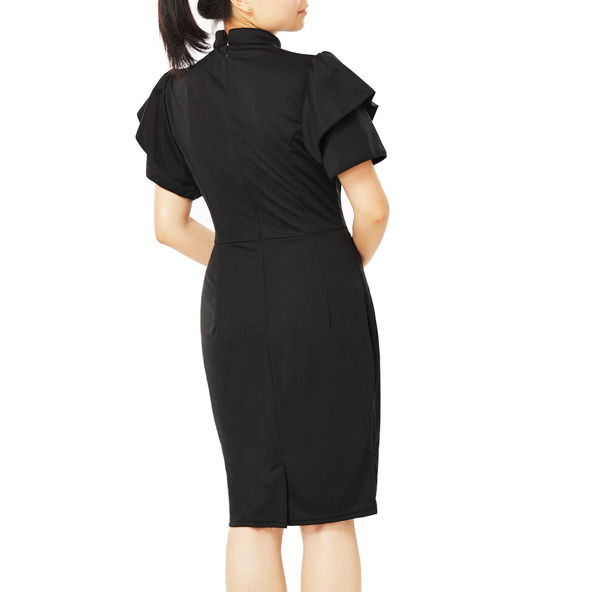 Women Clergy Dress Pencil Dress with Collar