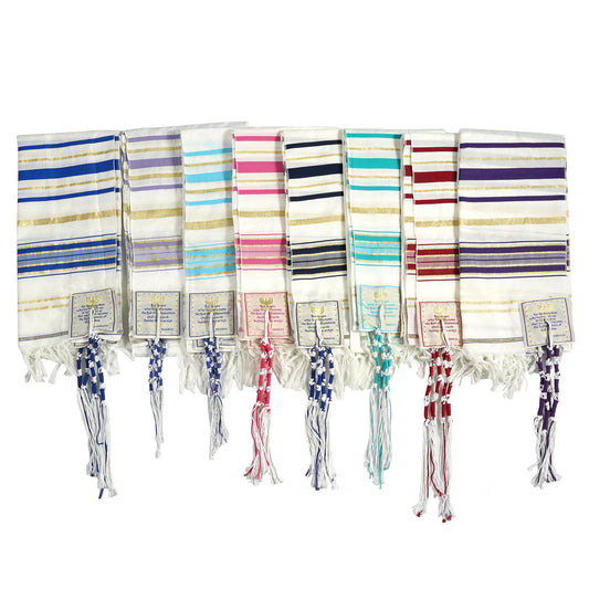 Jewish Tallit Scarf Men/Women Shawl Prayer Israel Stye Polyester Pashmina 50x180cm