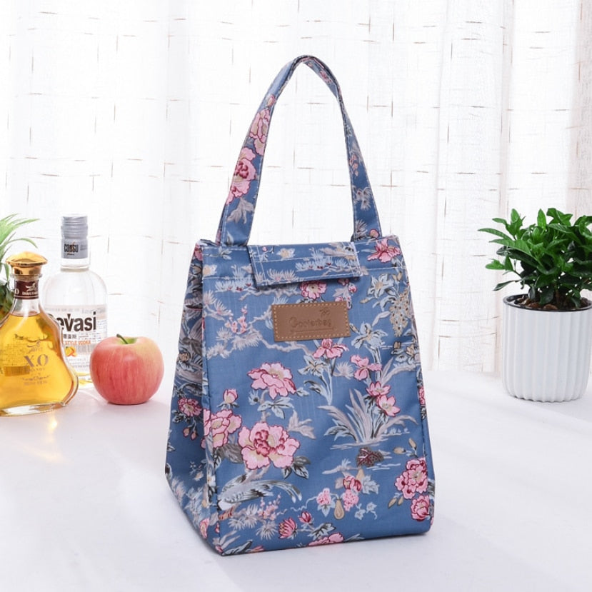 Fashion Lunch Bag Insulated Thermal  Lovely Cat Multicolor Breakfast Box Bags Women Portable Hand Pack Picnic Travel Products