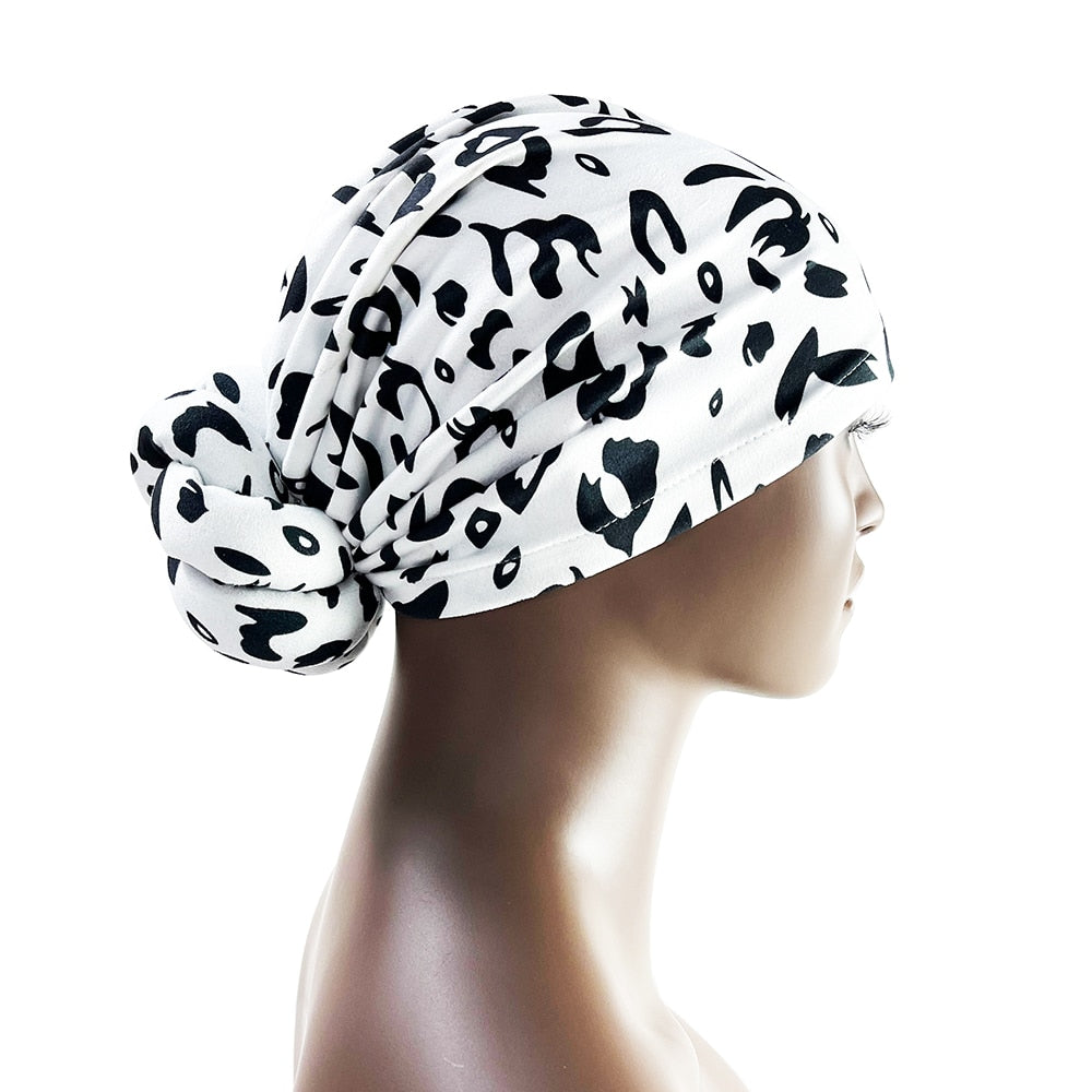 Pre-Made Knotted Head Wrap Fashion Head Cap For Women Luxury Party Headdress