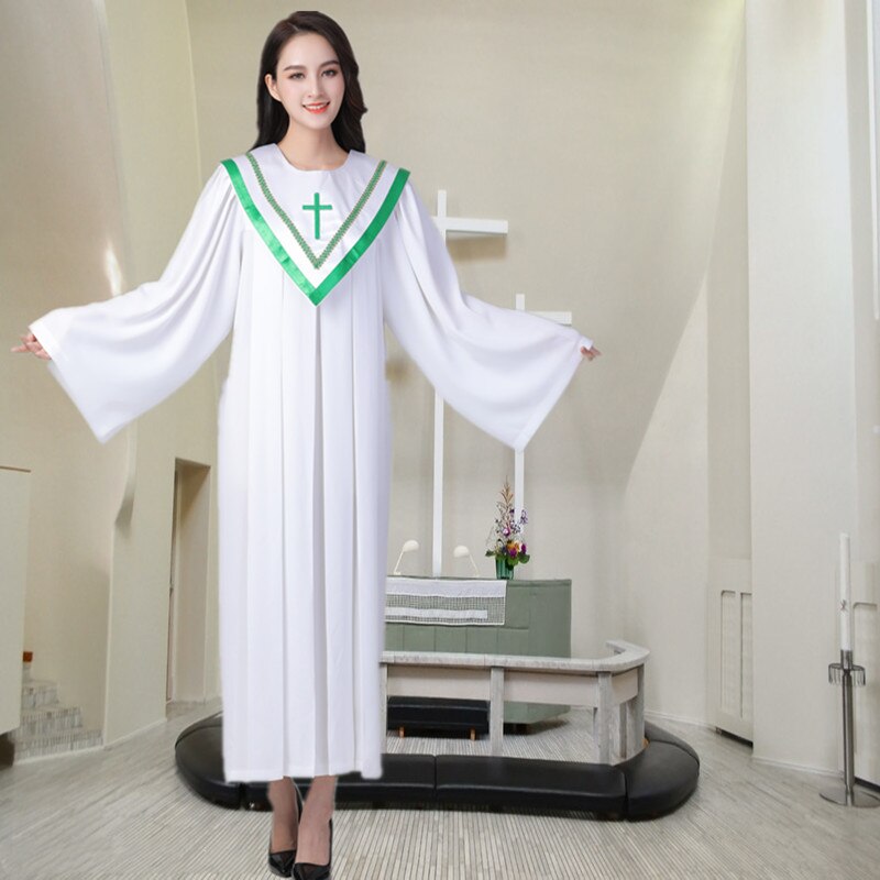 Christian Hymn Clothing Christ Jesus Church Poetry Service Class Holy Robe Woman Clergy Robes Priest Vestments Poetry Robe Wear