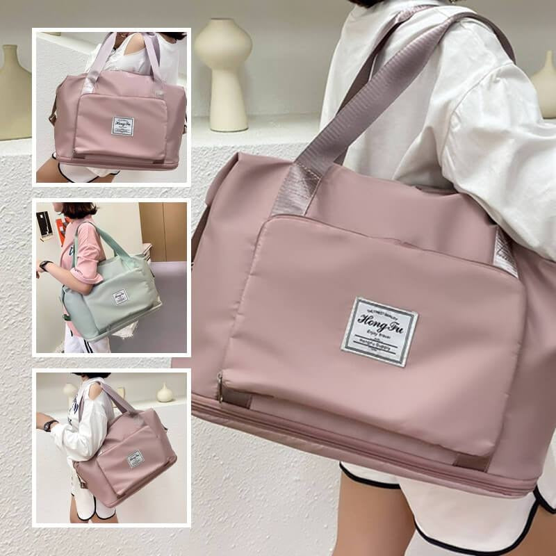 Women Foldable Large Capacity Women Gym Bags Shoulder Bag Women Training Travel Handle Handbag Yoga Sport Crossbody Tote Bag