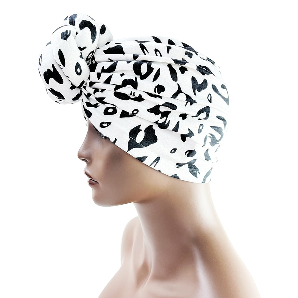 Pre-Made Knotted Head Wrap Fashion Head Cap For Women Luxury Party Headdress