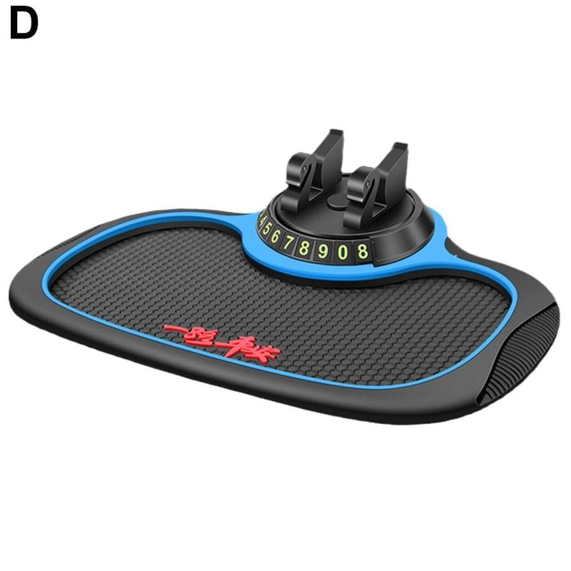 4 In 1 Car Anti-Slip Mat Silicone Dashboard Sticky Phone Holder Mat Auto Non-Slip Phone Pad w Phone Holder Function CarInterior